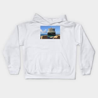 mv Koningsdam moored St. Maarten Kids Hoodie